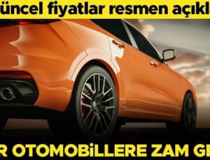 Sıfır otomobillere zam geldi… İşte güncel fiyatlar