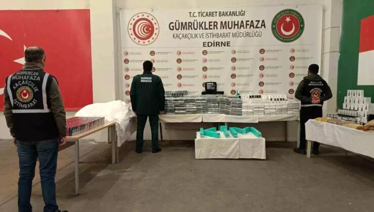 Edirne’de Kaçakçılıkla Mücadele: Milyonlarca Lira Değerinde Eşya Ele Geçirildi