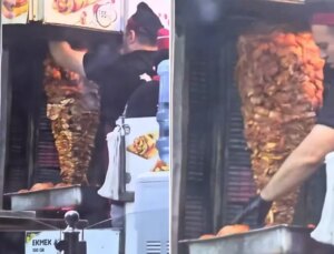 Halkı böyle zehirliyorlar! Dönerciden mide bulandıran hareket